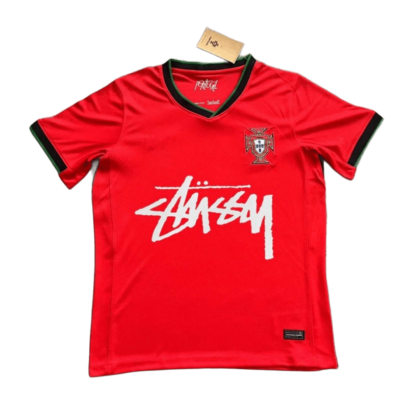 Stussy Portugal Football Jersey: Quick-Dry, Unisex Streetwear