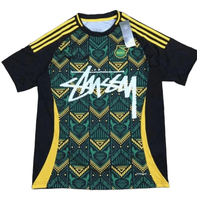 Stussy Sport Jersey: 90s Retro Yellow/Green Streetwear