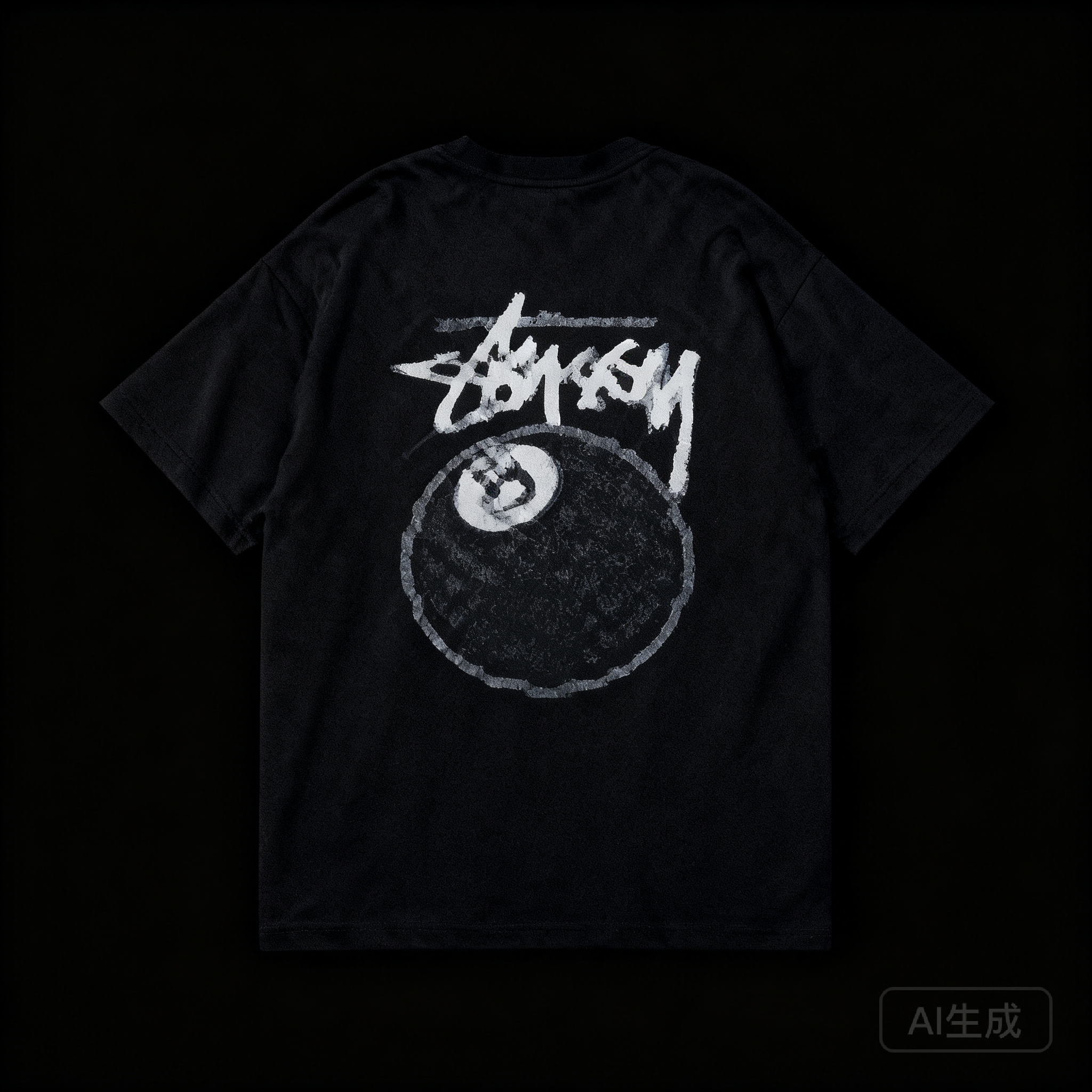 STUSSY Unisex Classic Logo Black Cotton T-Shirt | Streetwear