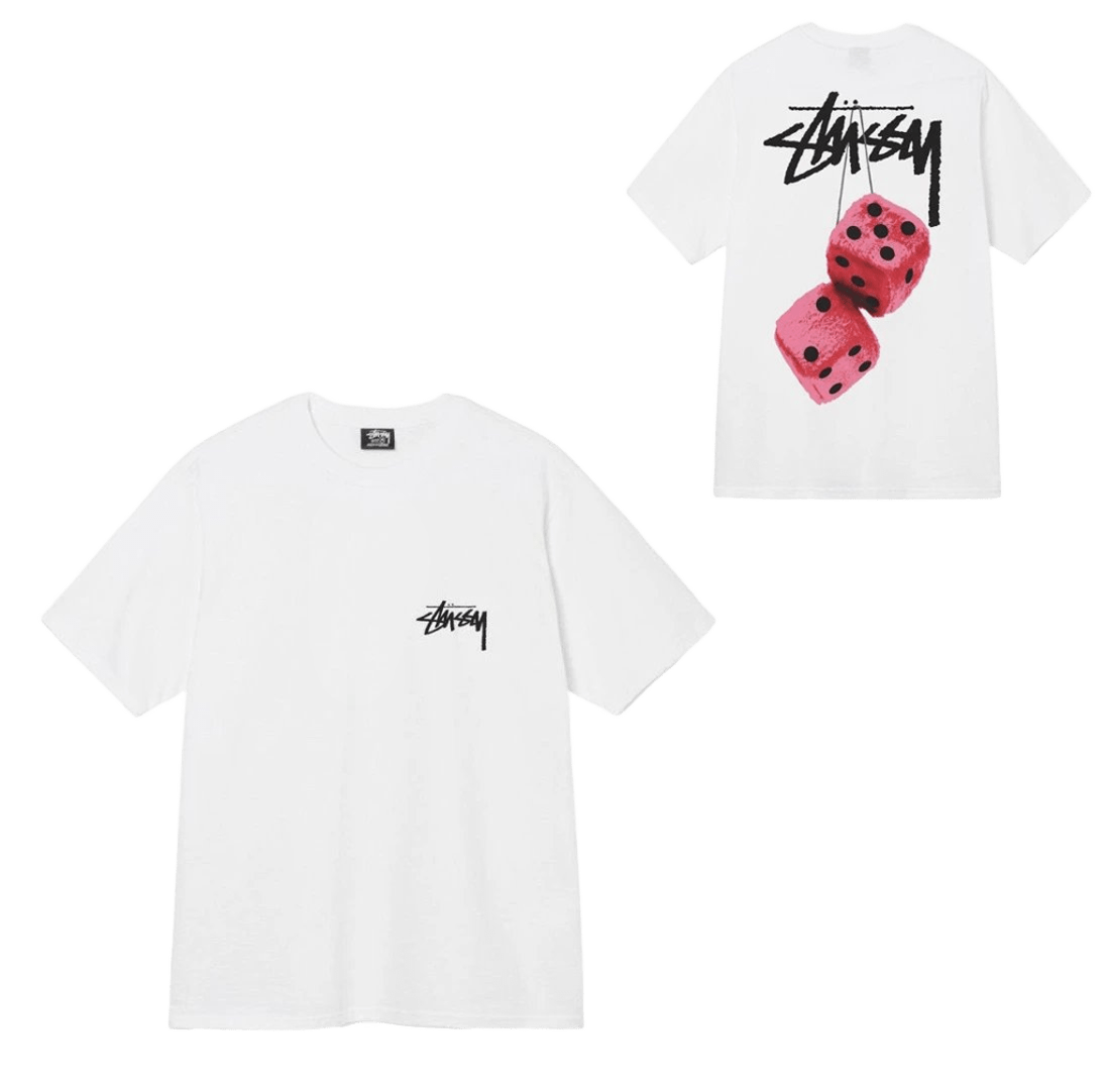 Stussy White Cotton T-Shirt: Classic 90s Street Style Unisex