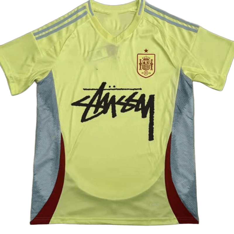 Stussy Yellow Football Jersey: Breathable Streetwear Style