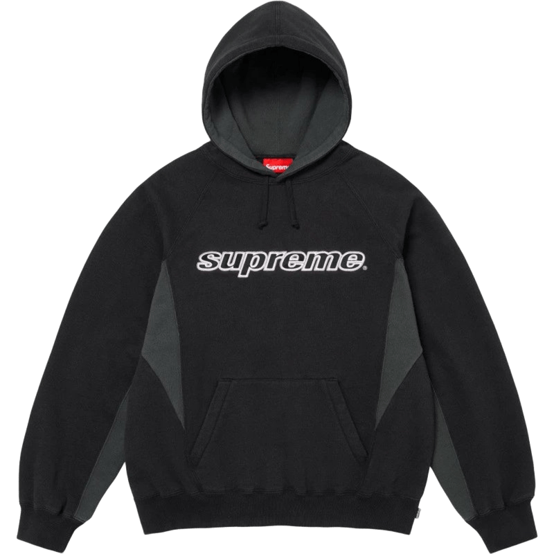 Supreme Black Hoodie 90s Streetwear Unisex Cotton Logo