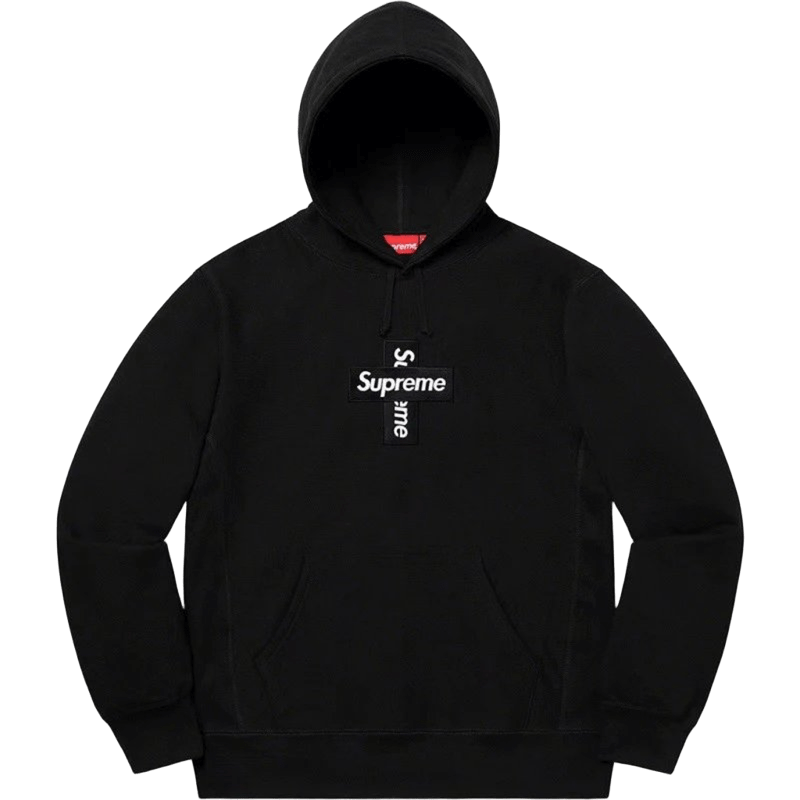 Supreme Black Hoodie: Cotton, Unisex, 90s Streetwear