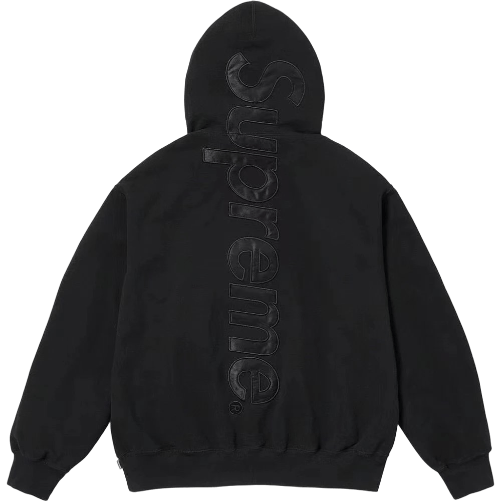 Supreme Black Hoodie: Cotton, Unisex, 90s Streetwear Logo