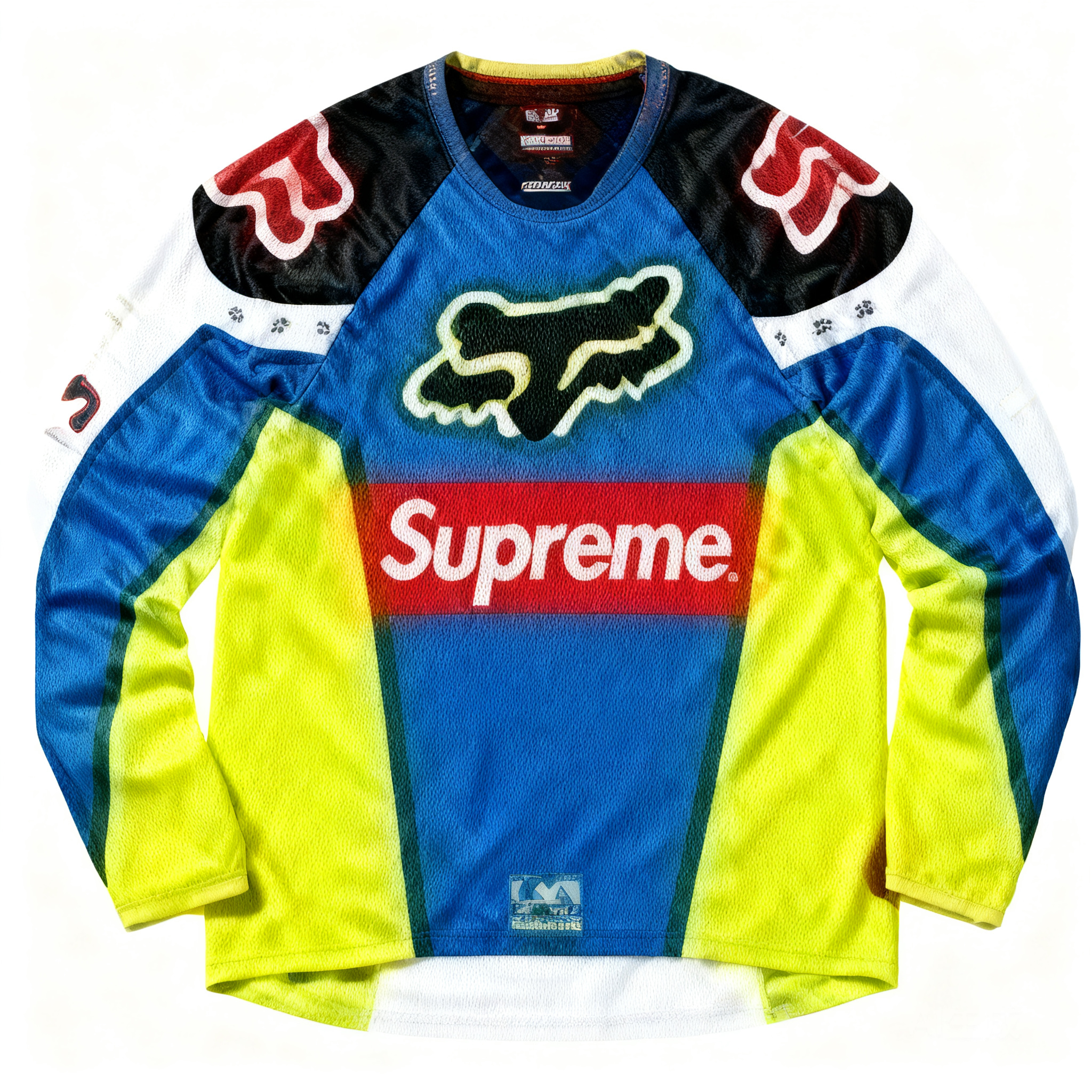 SUPREME Blue & Yellow Hoodie: Cotton Unisex Streetwear