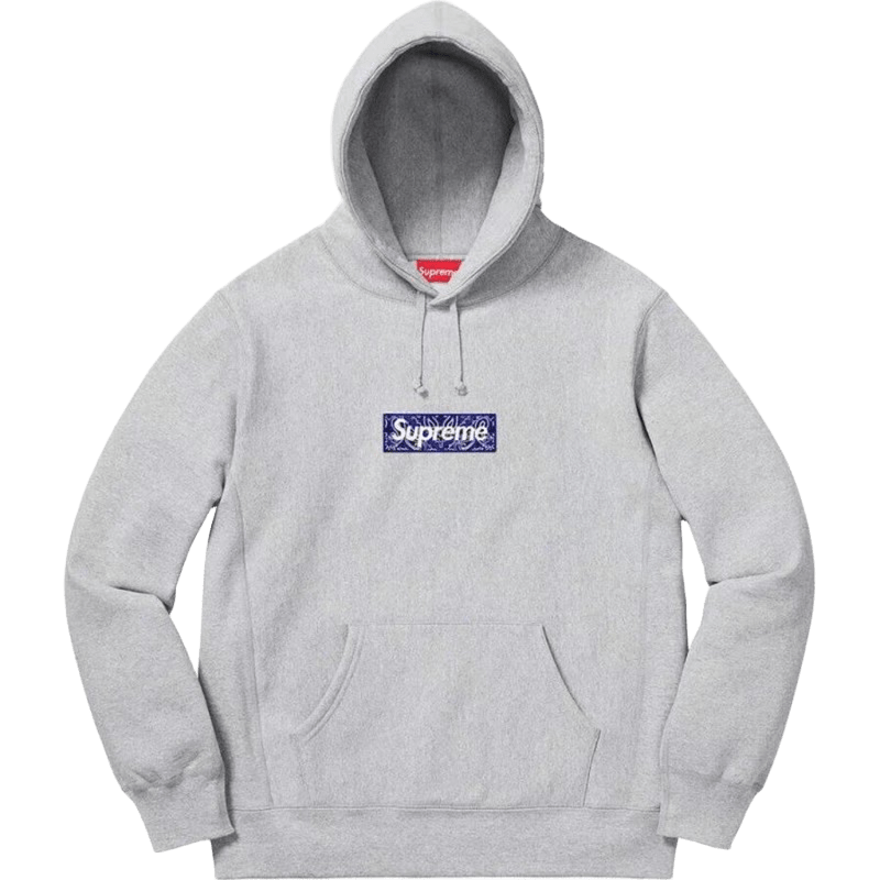Supreme Box Logo Hoodie: Gray Cotton Unisex Streetwear