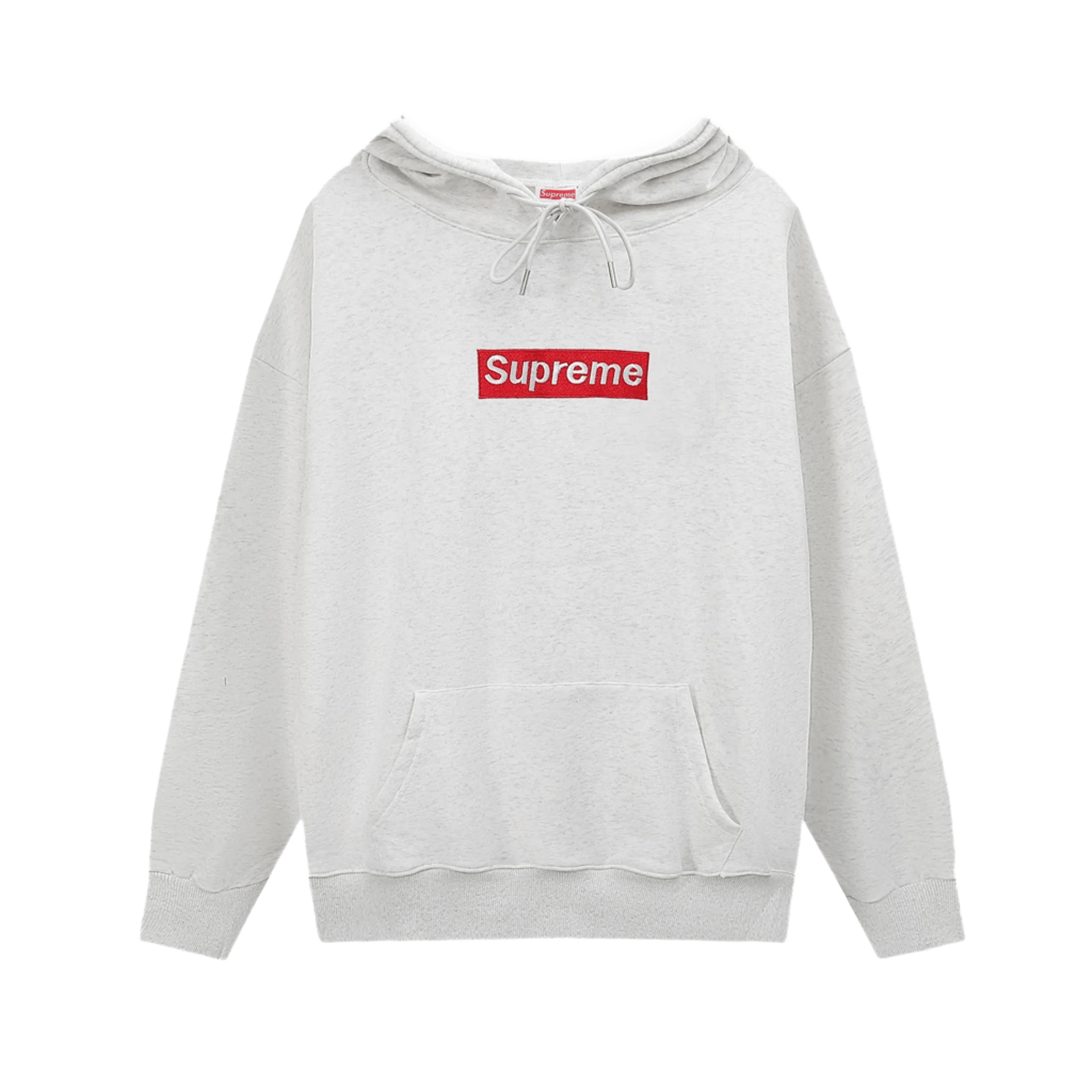 Supreme Box Logo Hoodie: Light Gray Cotton Streetwear