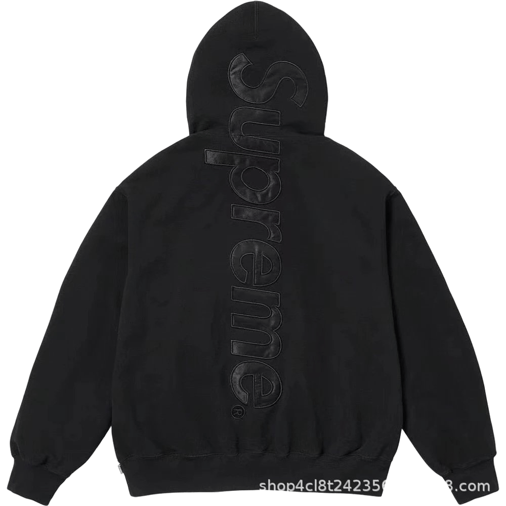 Supreme Classic Black Hoodie, 90s Streetwear, Cotton Unisex