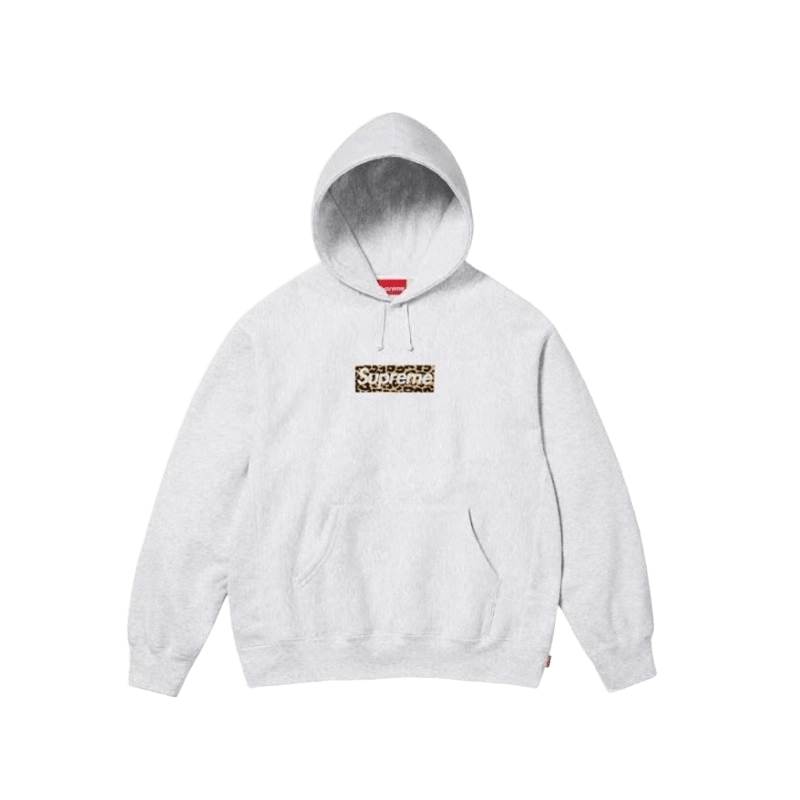 Supreme Classic Gray Hoodie w/ Leopard Logo - Unisex Streetwear