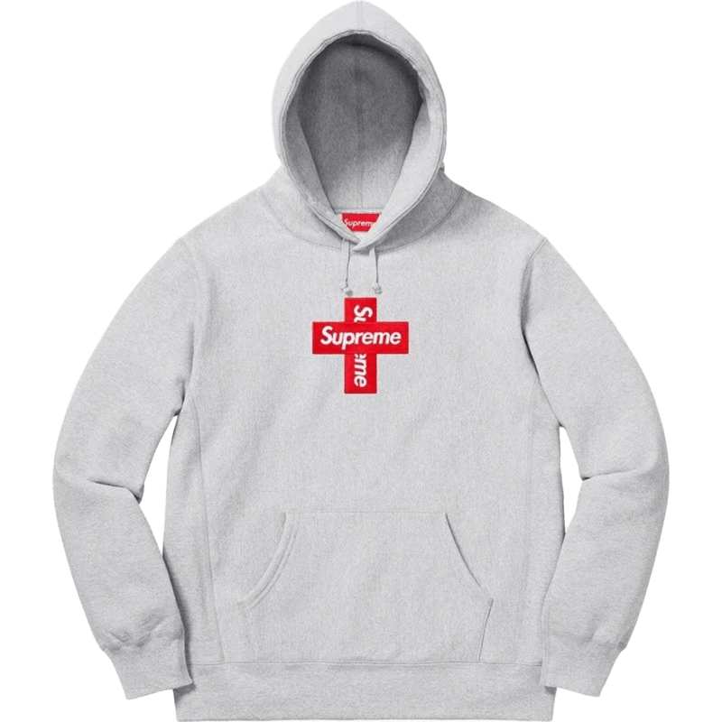 Supreme Gray Hoodie: 90s Street Style, Unisex Cotton