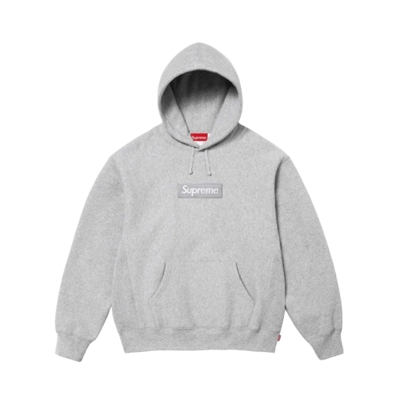 Supreme Gray Hoodie: Iconic Logo, Unisex Streetwear