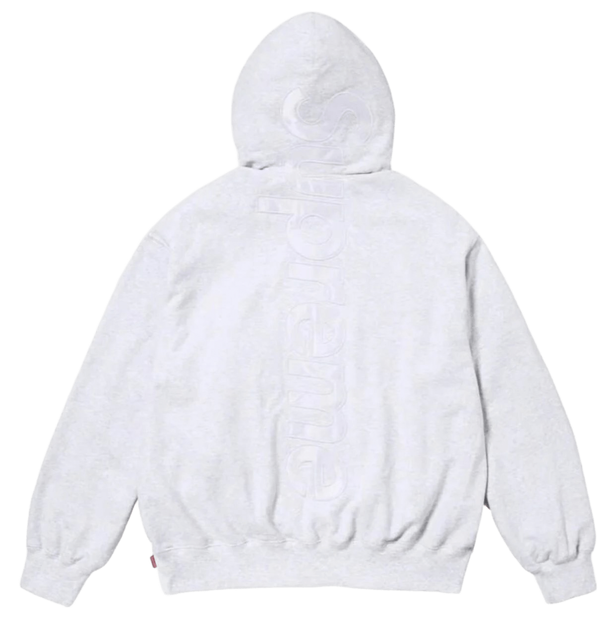 Supreme Light Gray Hoodie: Unisex 90s Streetwear w/ 3D Logo