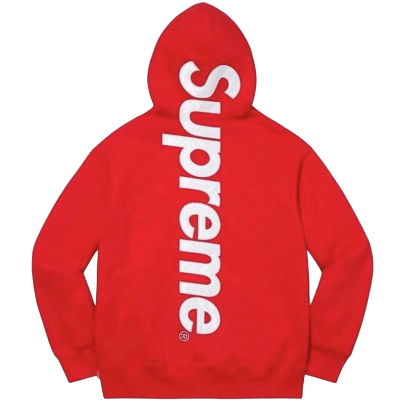 Supreme Red Hoodie 90s Streetwear Unisex Cotton