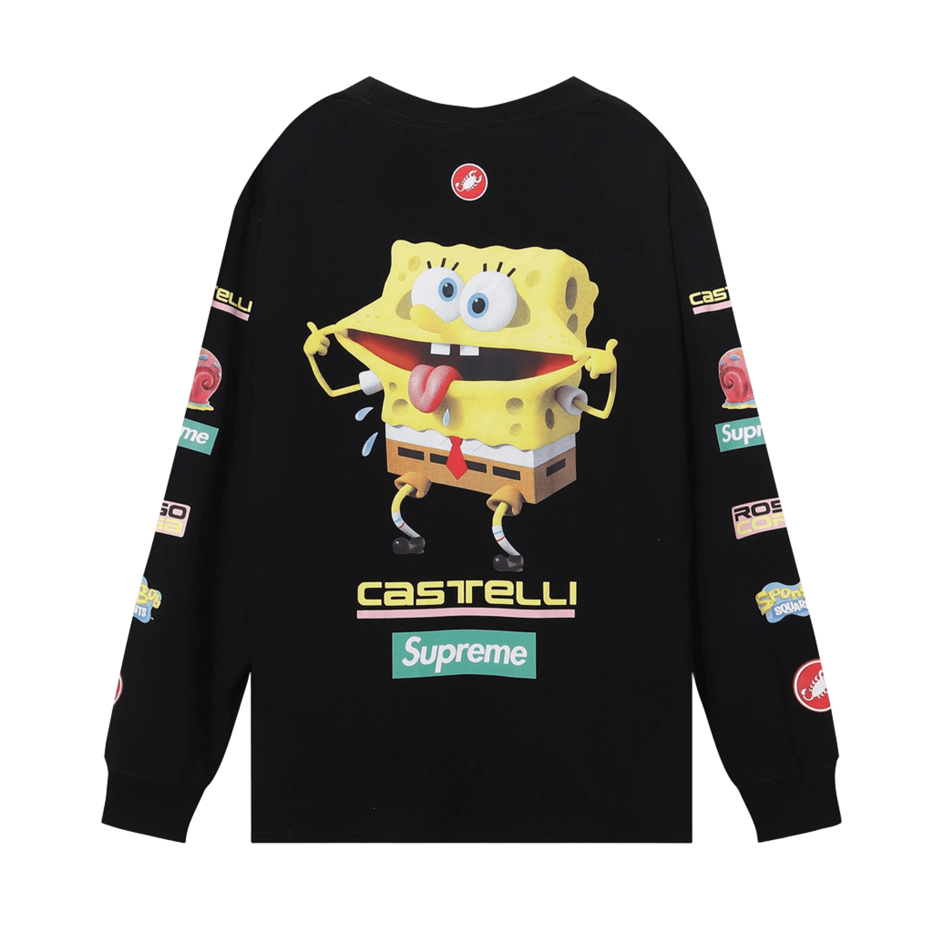 Supreme SpongeBob Black Long Sleeve Cotton Streetwear