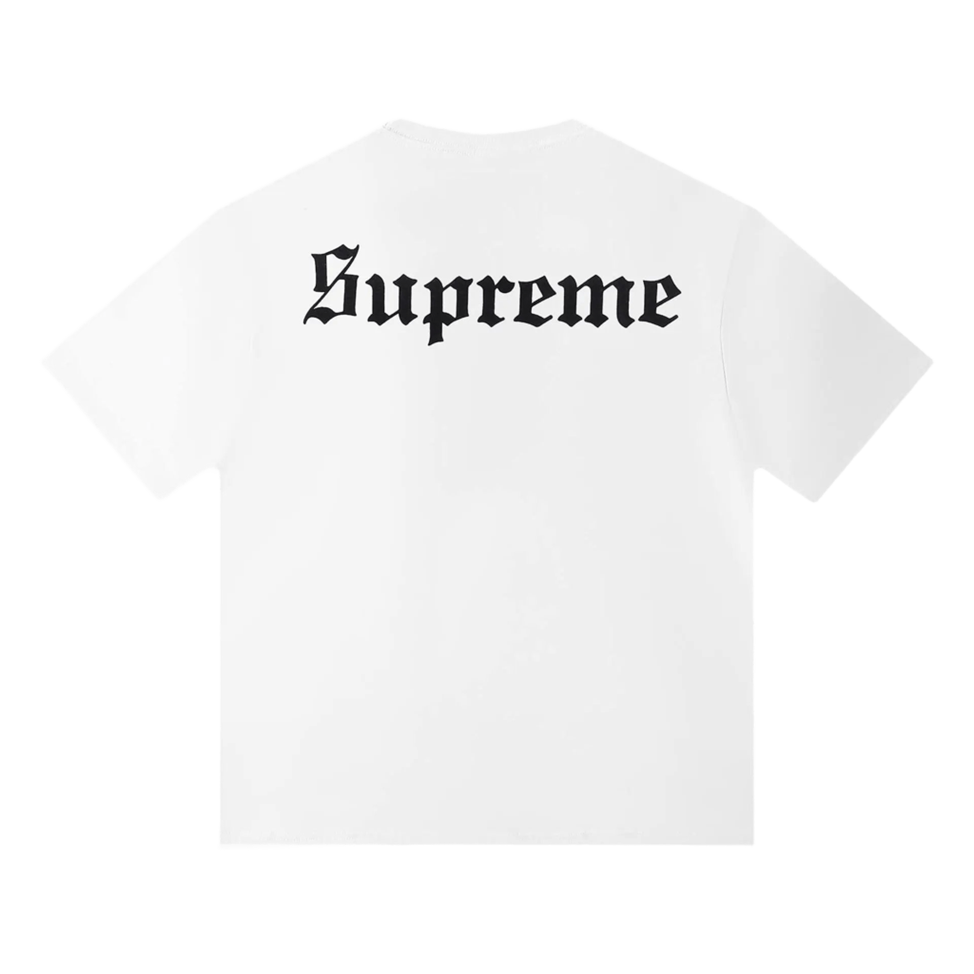 Supreme White Cotton T-Shirt: Unisex 90s Streetwear