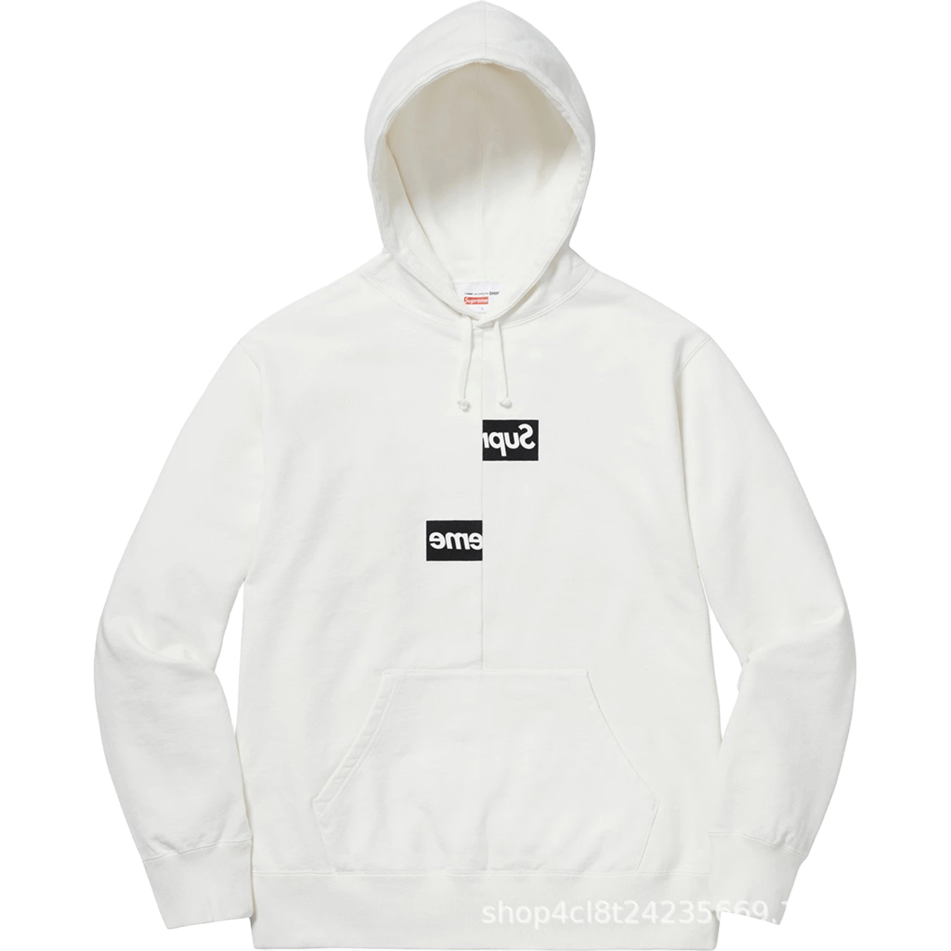 Supreme White Hoodie: 90s Street Style, Cotton, Unisex