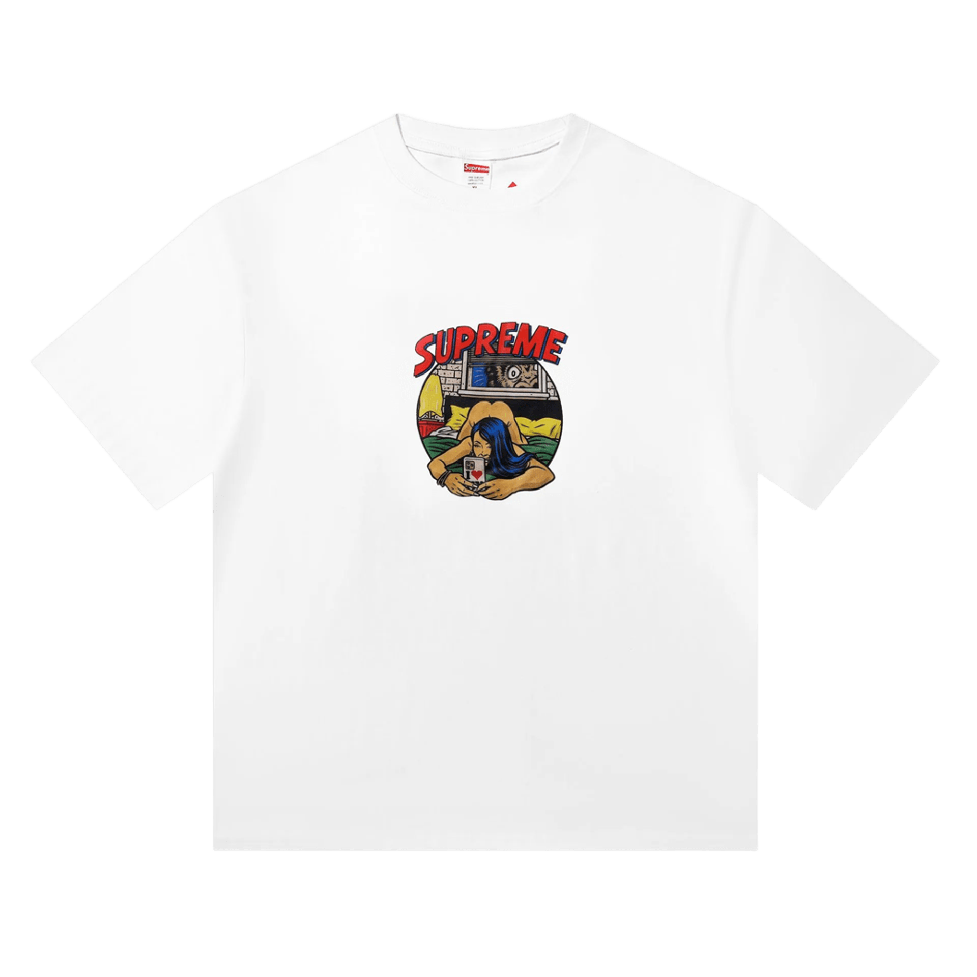 Supreme White T-Shirt 90s Streetwear Cotton Tee