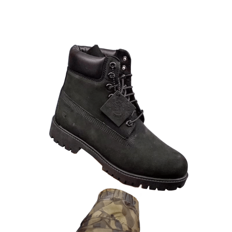 Timberland Black Leather 6-Inch Boots. Unisex Work Boot