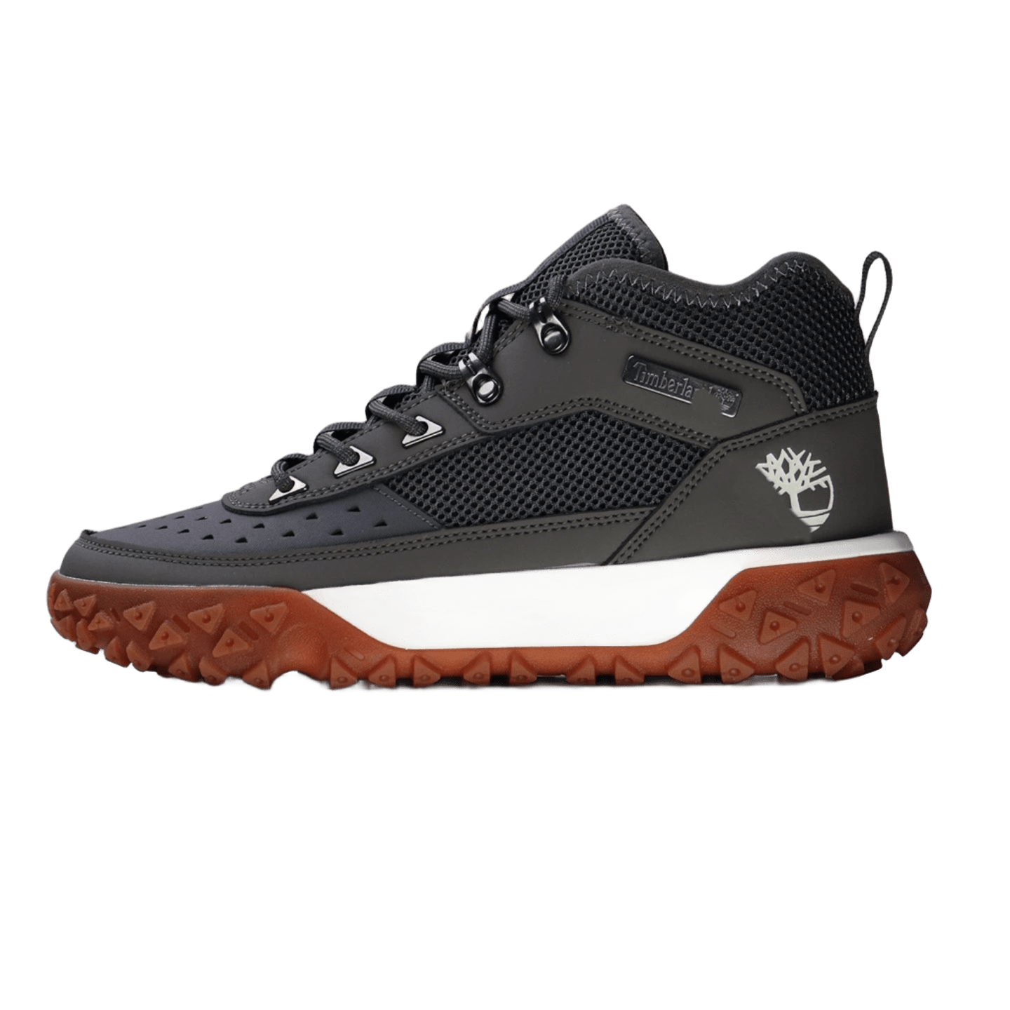 Timberland Gray Outdoor Sneakers: Breathable Mesh & Leather