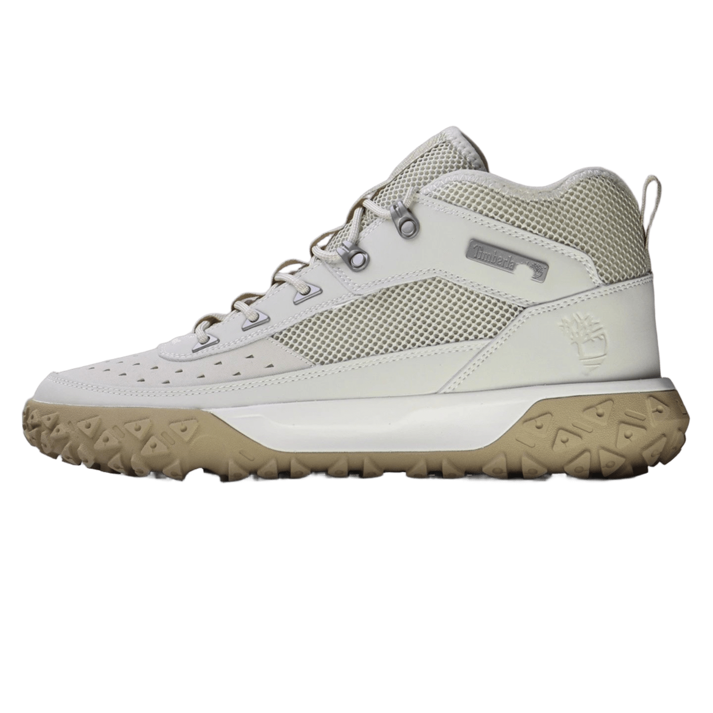 Timberland Unisex Beige Leather High-Top Sneakers, Outdoor