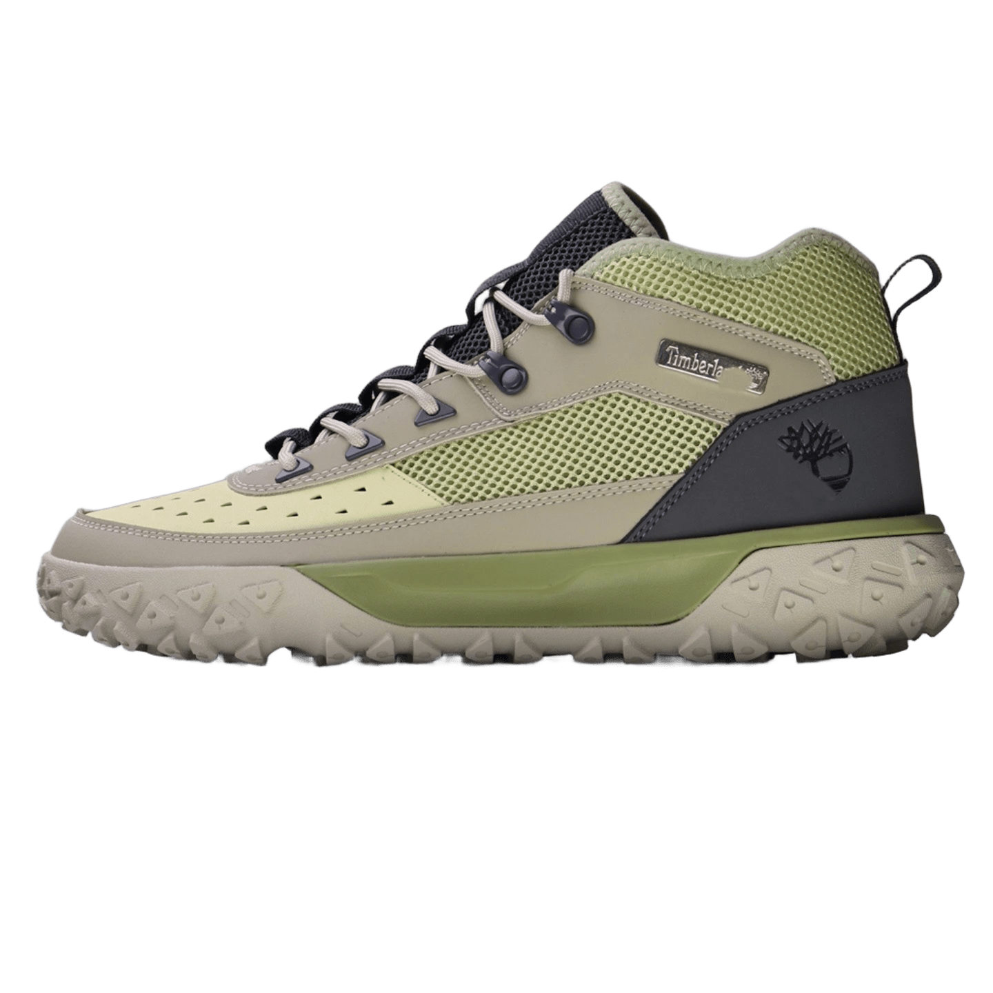 Timberland Unisex Outdoor Shoes: Tan/Green/Gray, Grip, Mesh & Leather