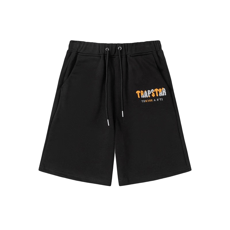 Trapstar Black Cotton Drawstring Shorts: Unisex Streetwear