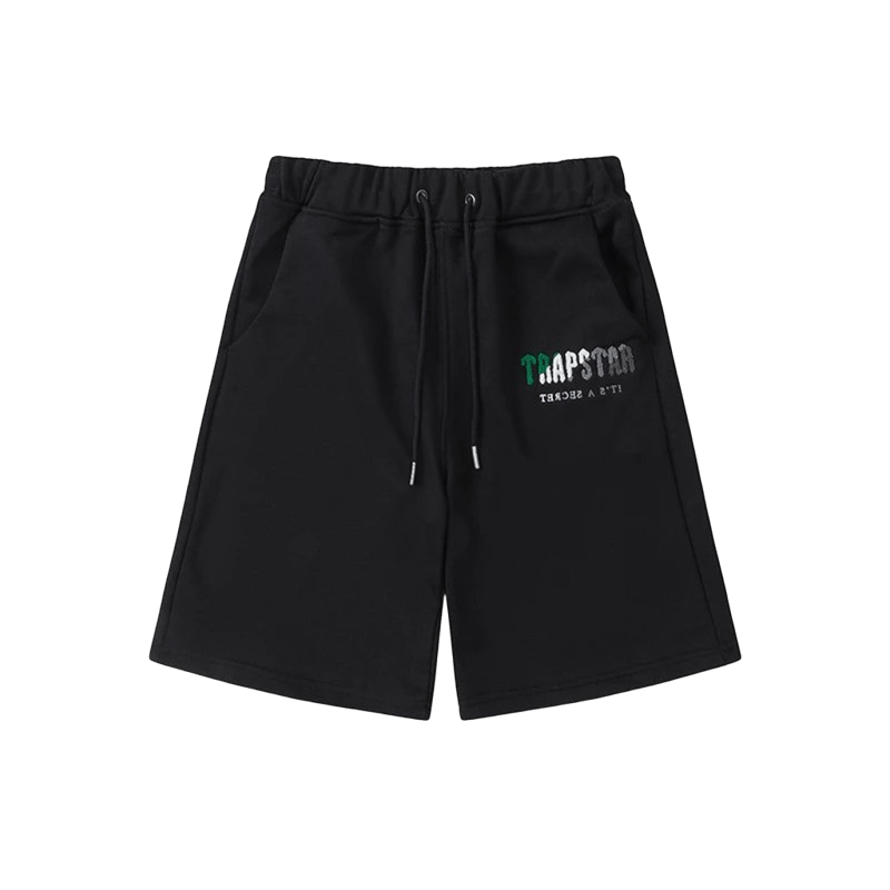 Trapstar Black Cotton Shorts: Unisex Summer Streetwear