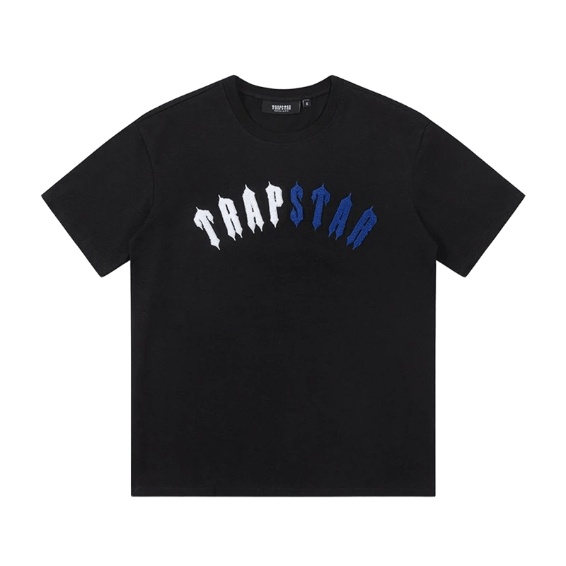 Trapstar Black Cotton T-shirt with Embroidered Logo