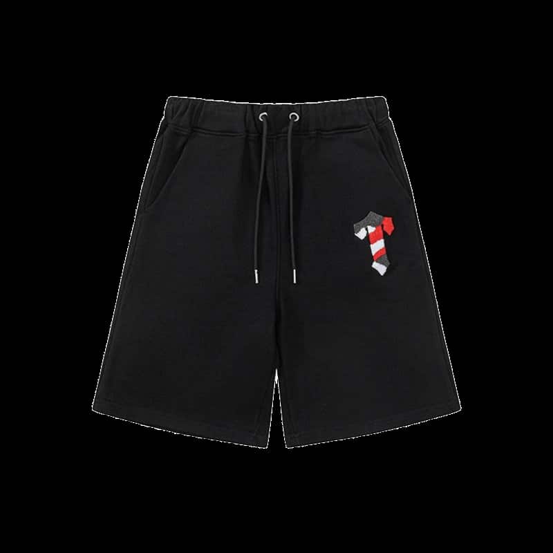 Trapstar Black Shorts: Unisex Streetwear with Iconic Logo