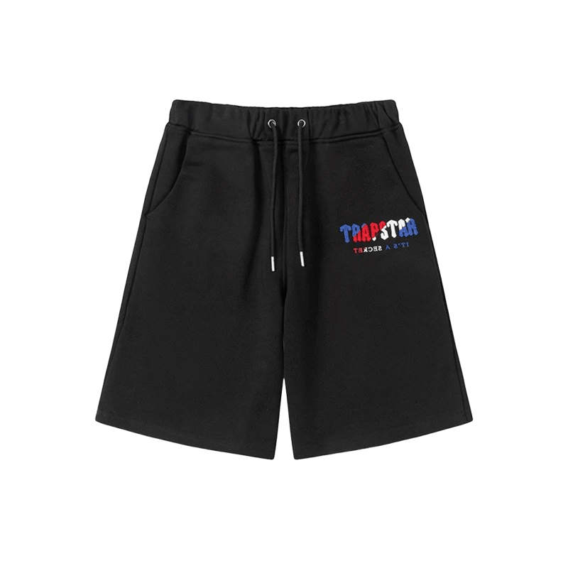 Trapstar Cotton Shorts: Black, Unisex, Breathable Summer Streetwear