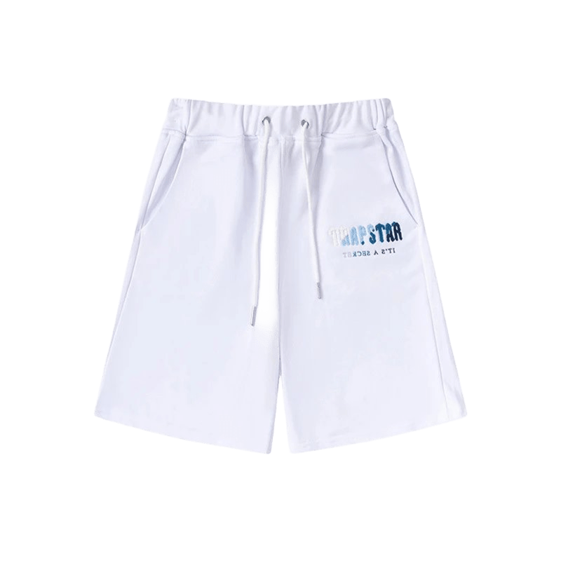 Trapstar Cotton Shorts: White Unisex Summer Streetwear