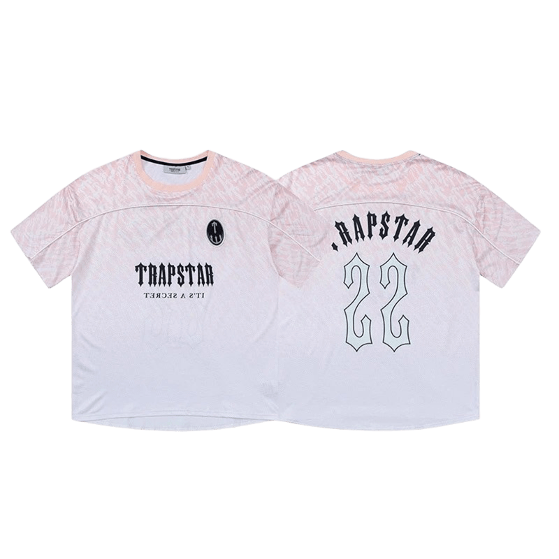 Trapstar Gradient Pink-White Breathable Jersey: Unisex Streetwear