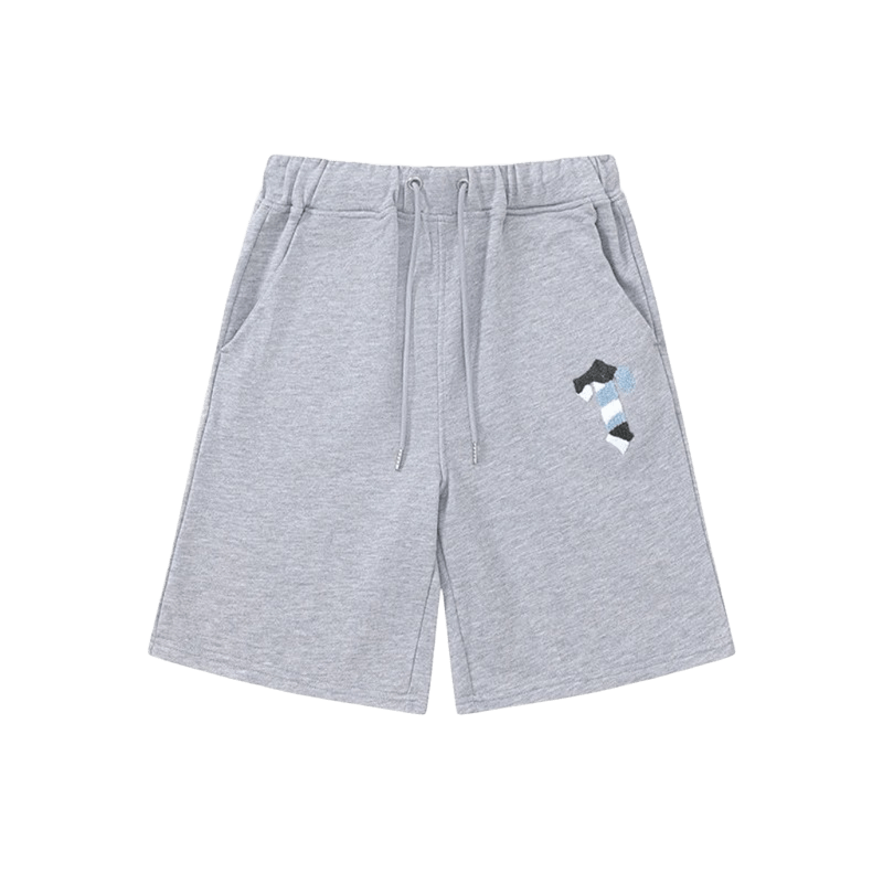 Trapstar Grey Cotton Shorts: Unisex Summer Streetwear