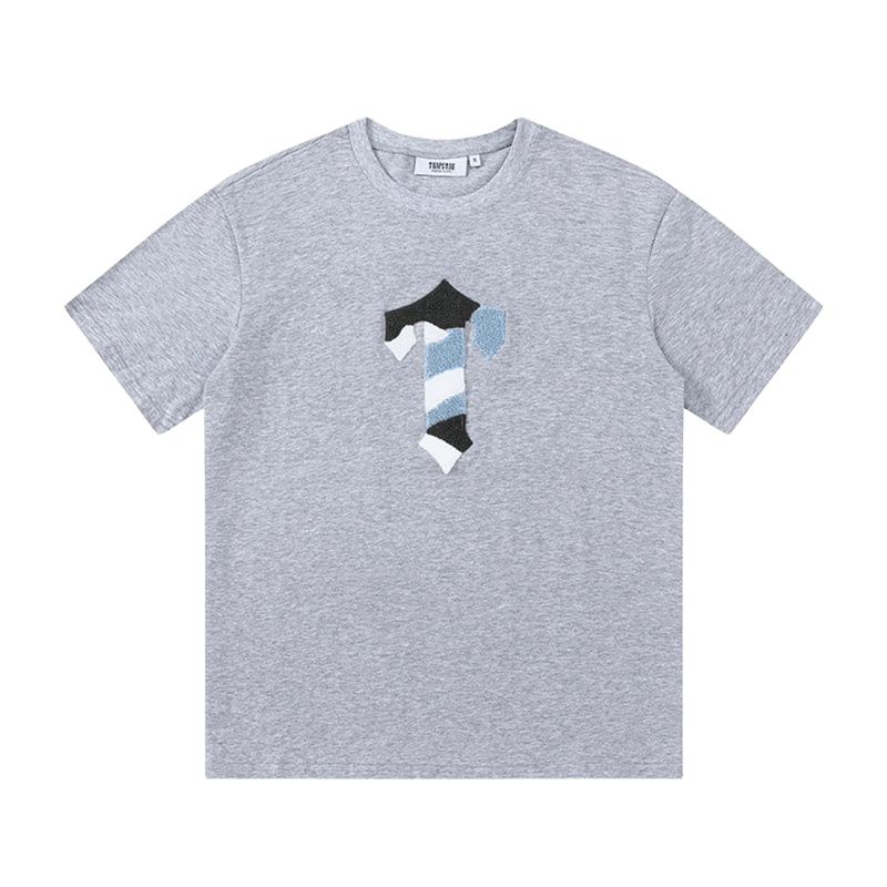 Trapstar Grey Cotton T-shirt: Unisex Streetwear with T-Logo