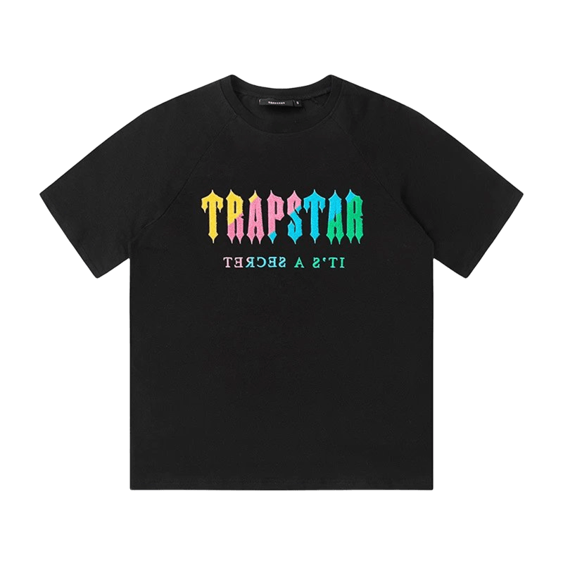 Trapstar Unisex Black Cotton Tee: 3D Print Streetwear