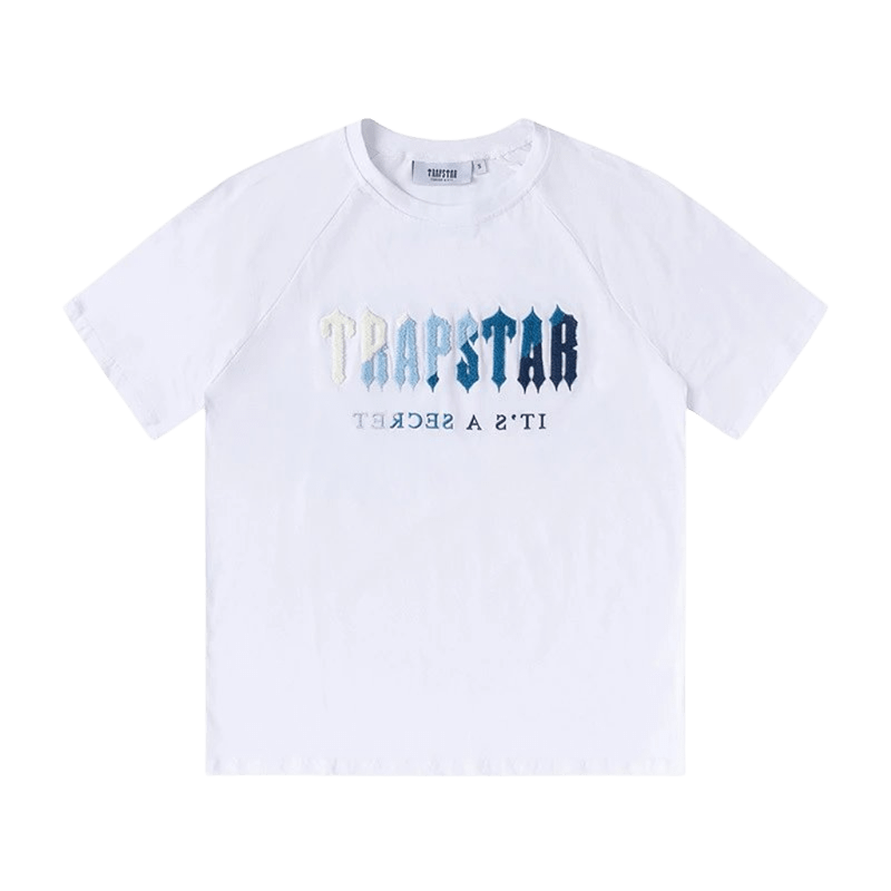 Trapstar White Unisex T-shirt: 3D Embroidered Logo, Cotton
