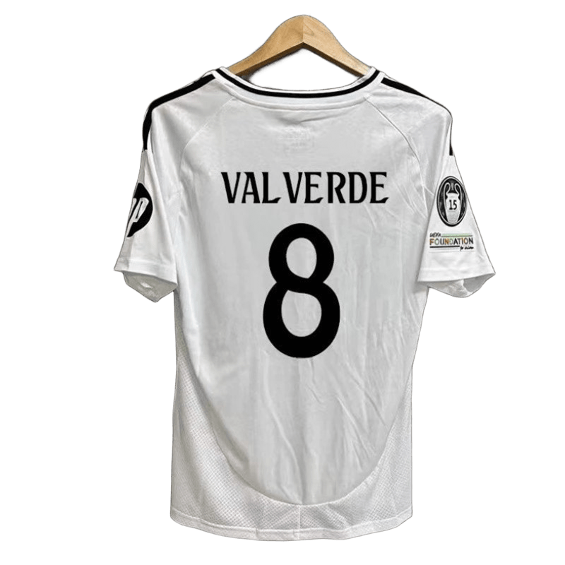 Valverde 8 White Breathable Soccer Jersey - Unisex