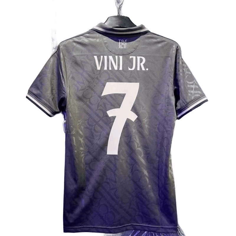 VINI JR. 7 Football Shirt - Moisture-Wicking Grey Jersey