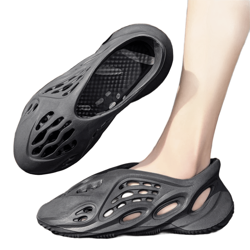Yeezy Black Crocs: Lightweight Unisex Perforated Sandals
