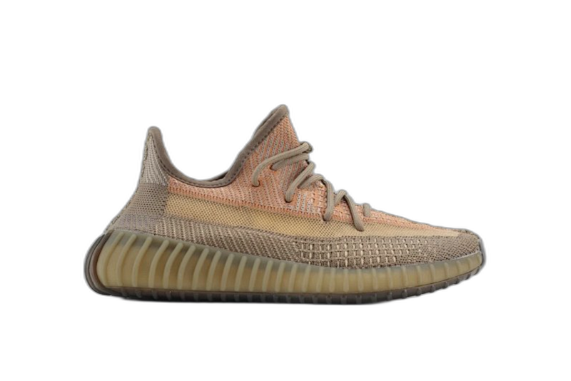 YEEZY Brown Boost Knit Sneakers Unisex Streetwear