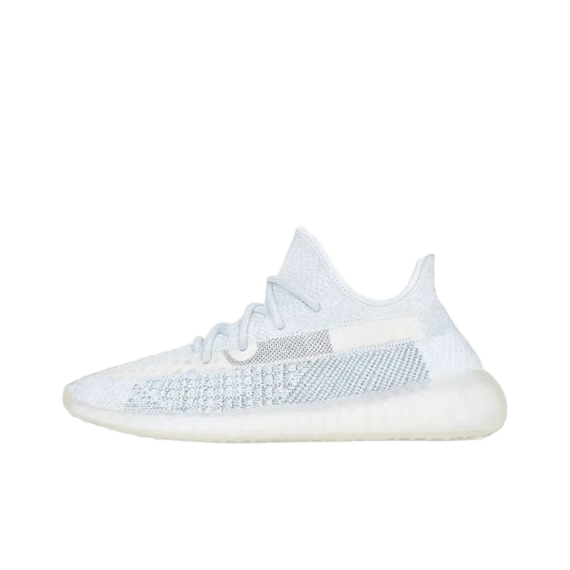 Yeezy Knit White Cushioned Sneakers Unisex Streetwear
